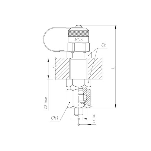 Bulkhead Connection With Test Point – Series 620.06 – ACEC